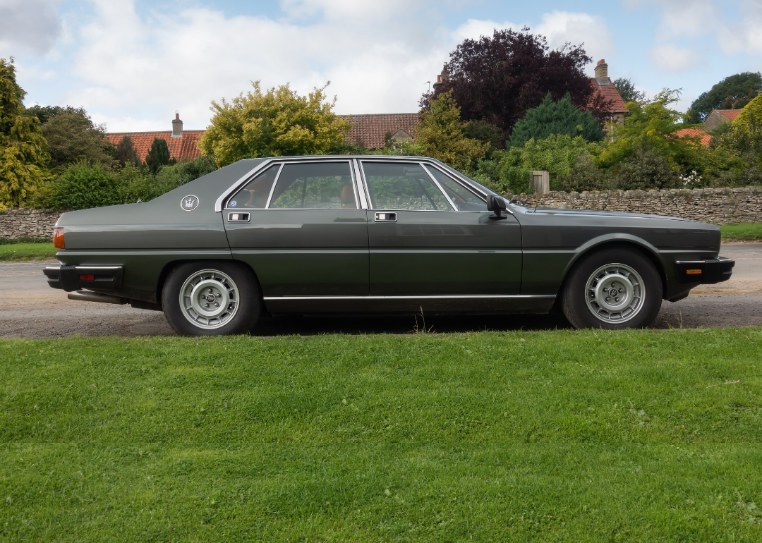 A Maserati Quattroporte from 1985, four door luxury saloon.