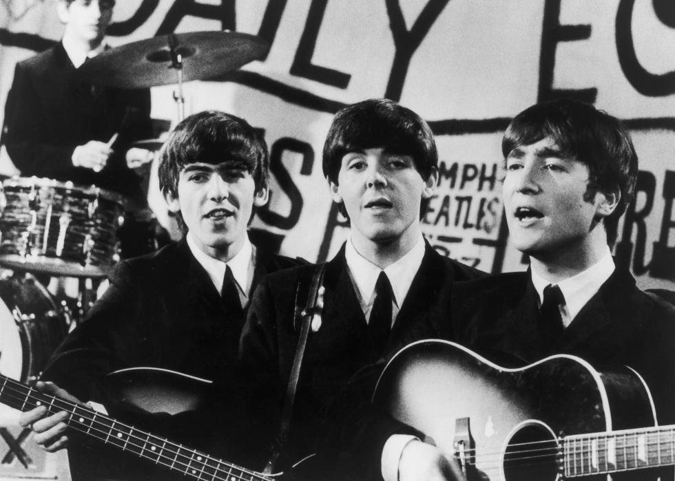 The Beatles in performance.