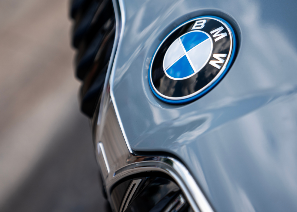 An electric BMW is displayed during the Electrify Expo In D.C. on July 23, 2023 in Washington, DC.