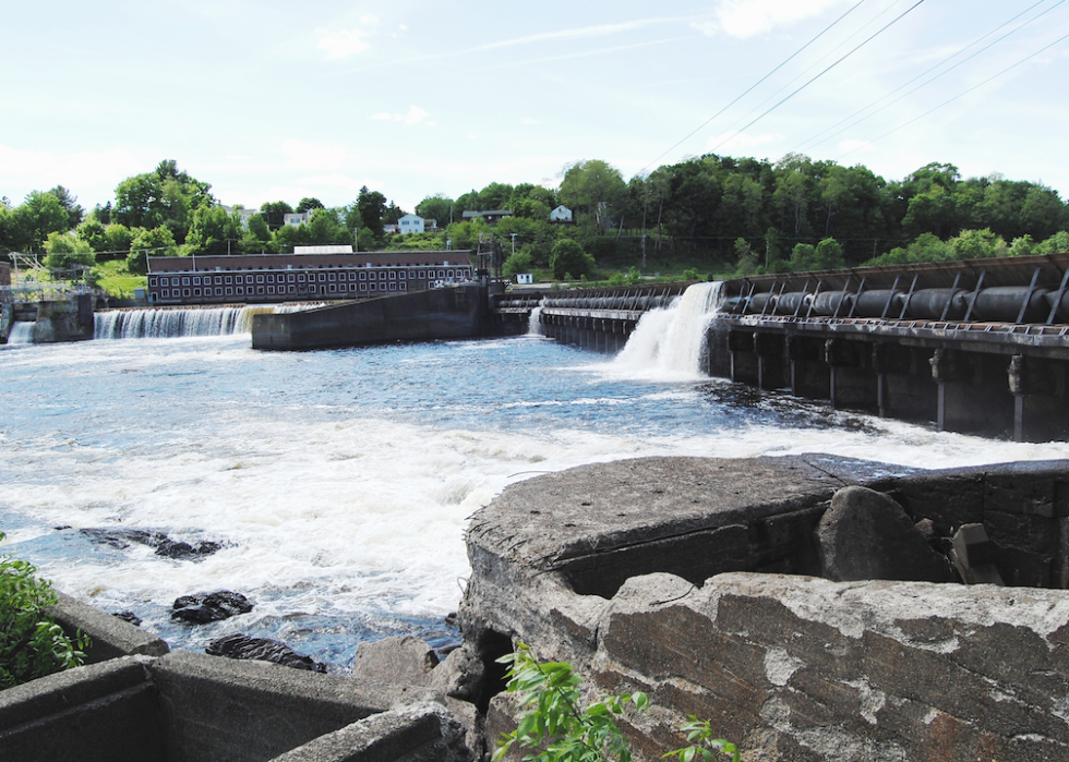 The Veazie Dam before removal.