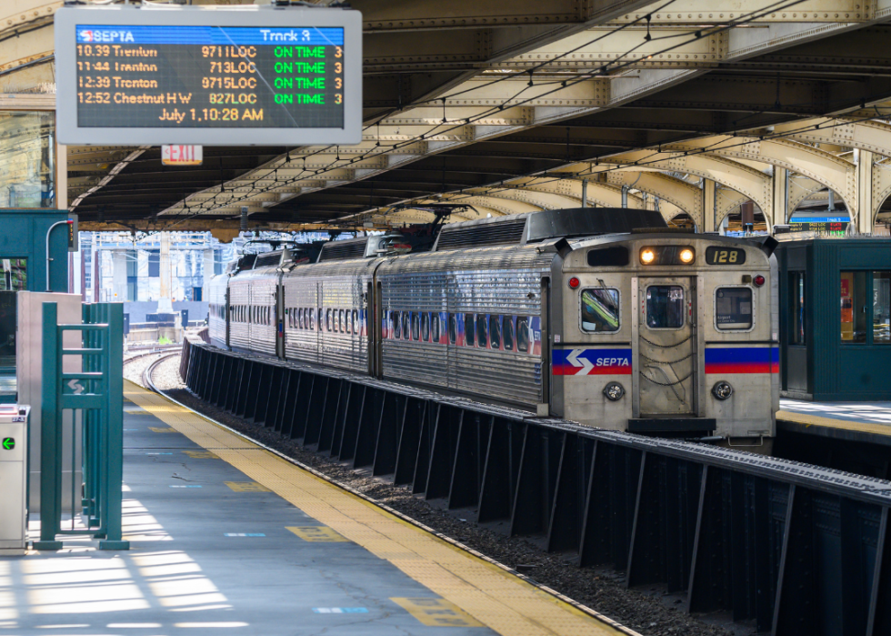 A SEPTA commuter line operating in Philadelphia
