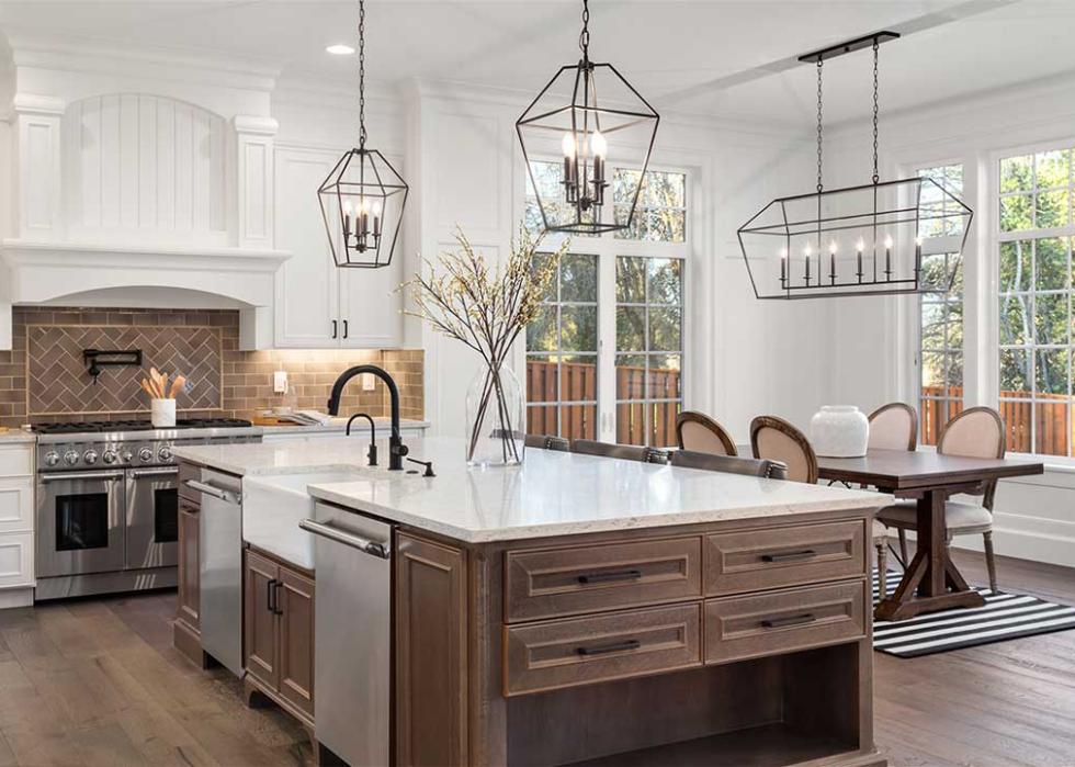kitchen with a mix of traditional and modern design