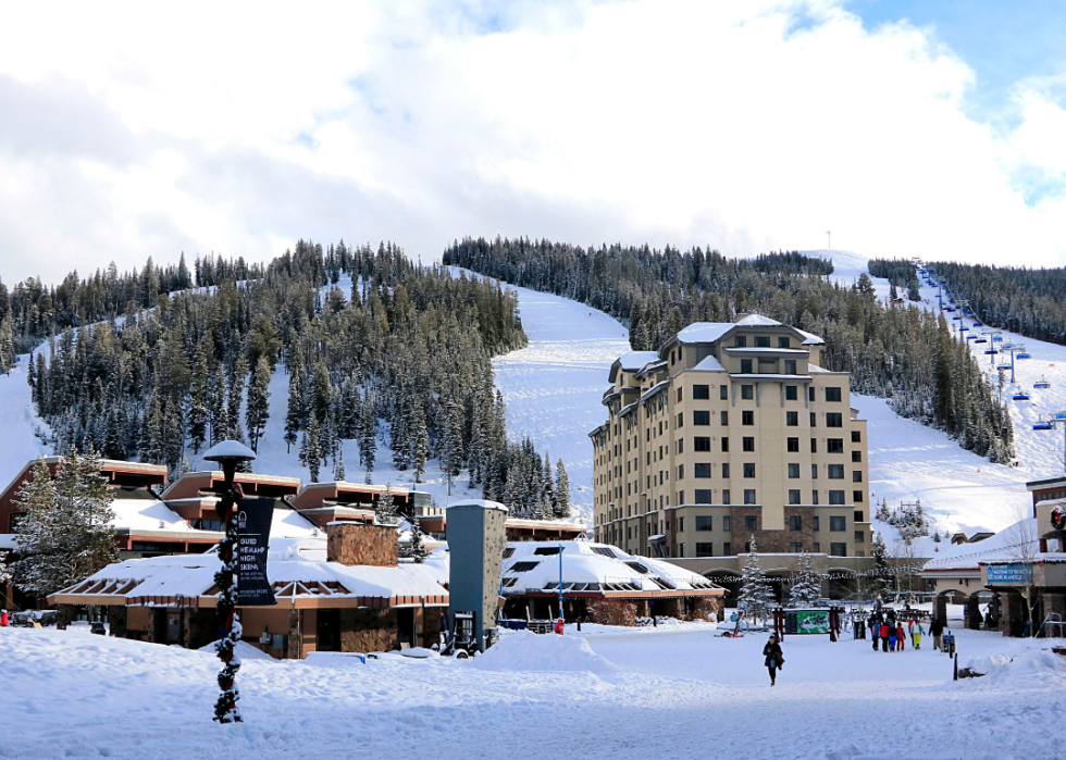 Big Sky ski resort near Big Sky Montana south of Bozeman.