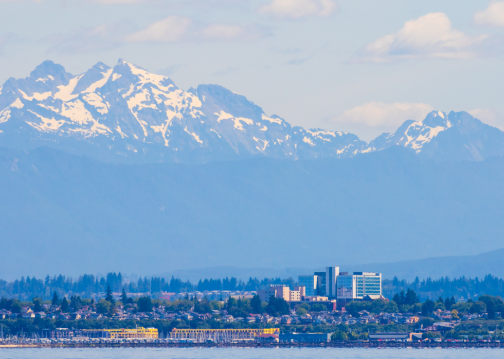 View of Everett, WAshington from Puget Sound