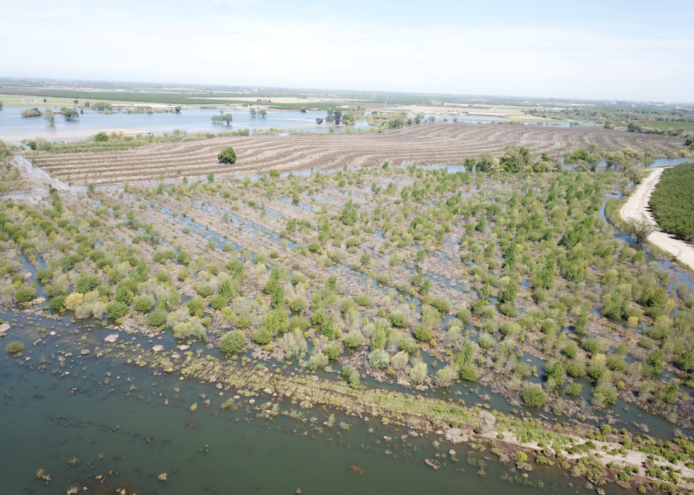 Heavy flooding in Dos Rios in April of 2023