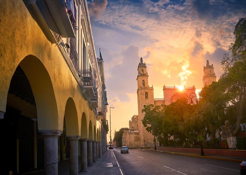 sunrise in Merida, Yucatan peninsula