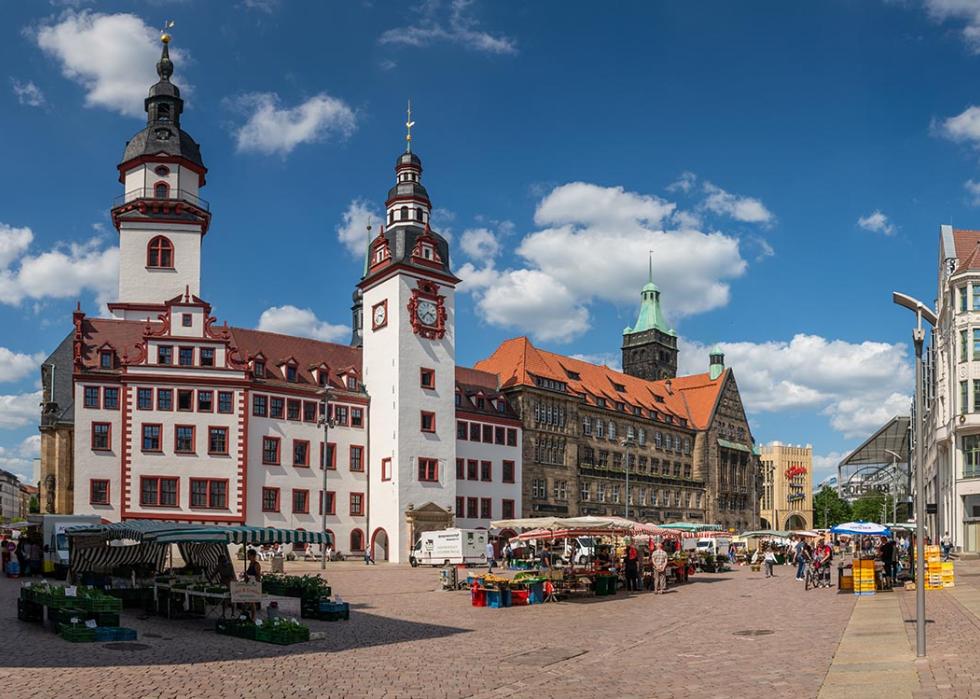 City Hall and Market Payce, Chemnitz, Saxony, Germany