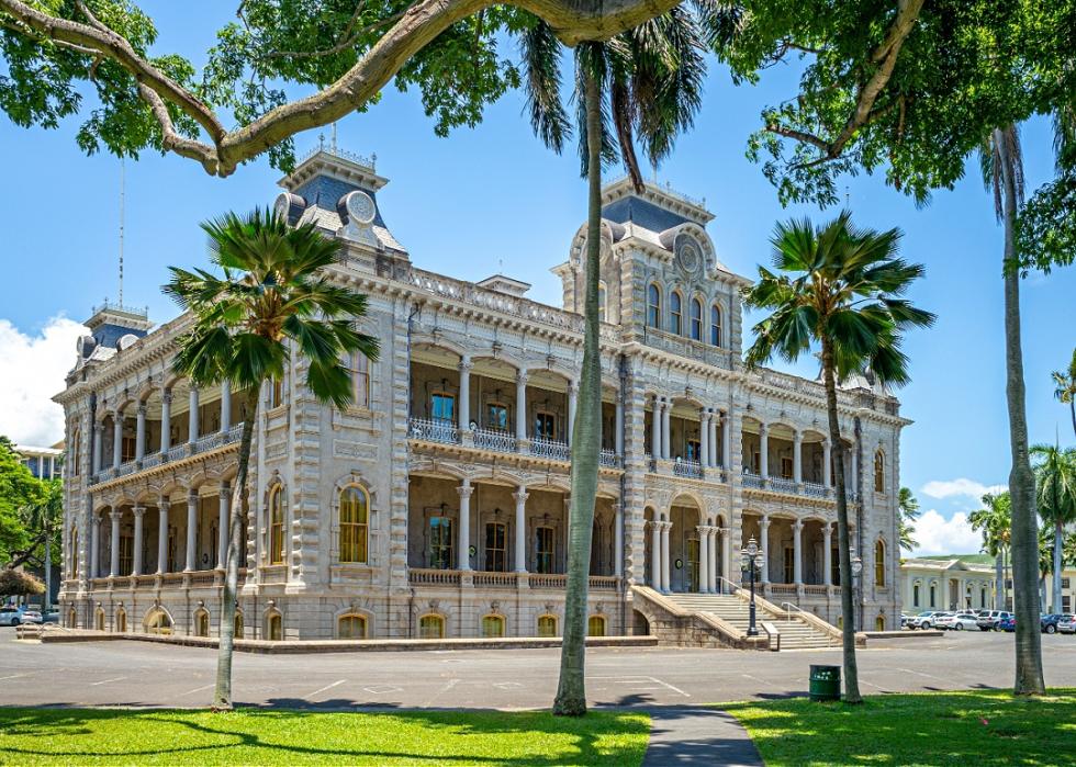 Iolani Palace exterior.