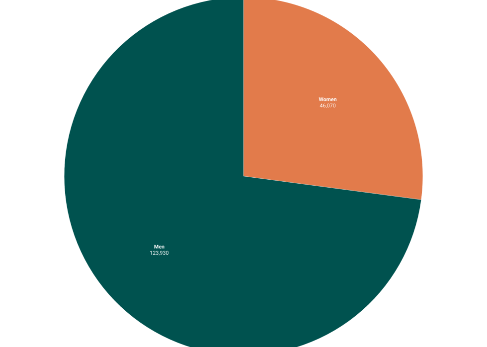 Pie chart on employed musicians in the U.S.