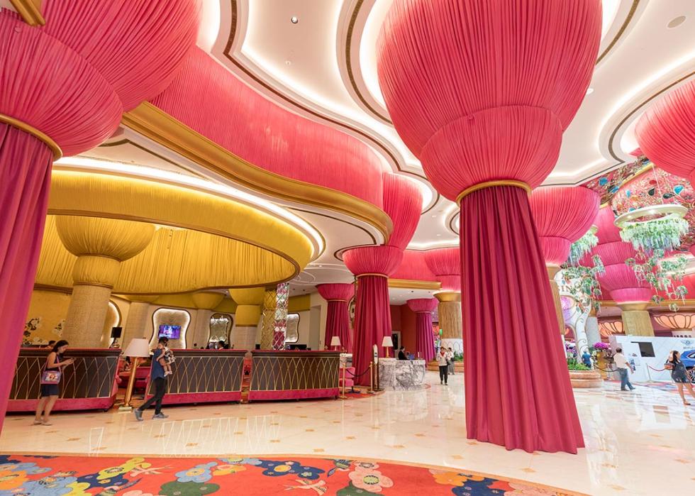 Luxury main lobby of Okada Manila Resort & Casino.