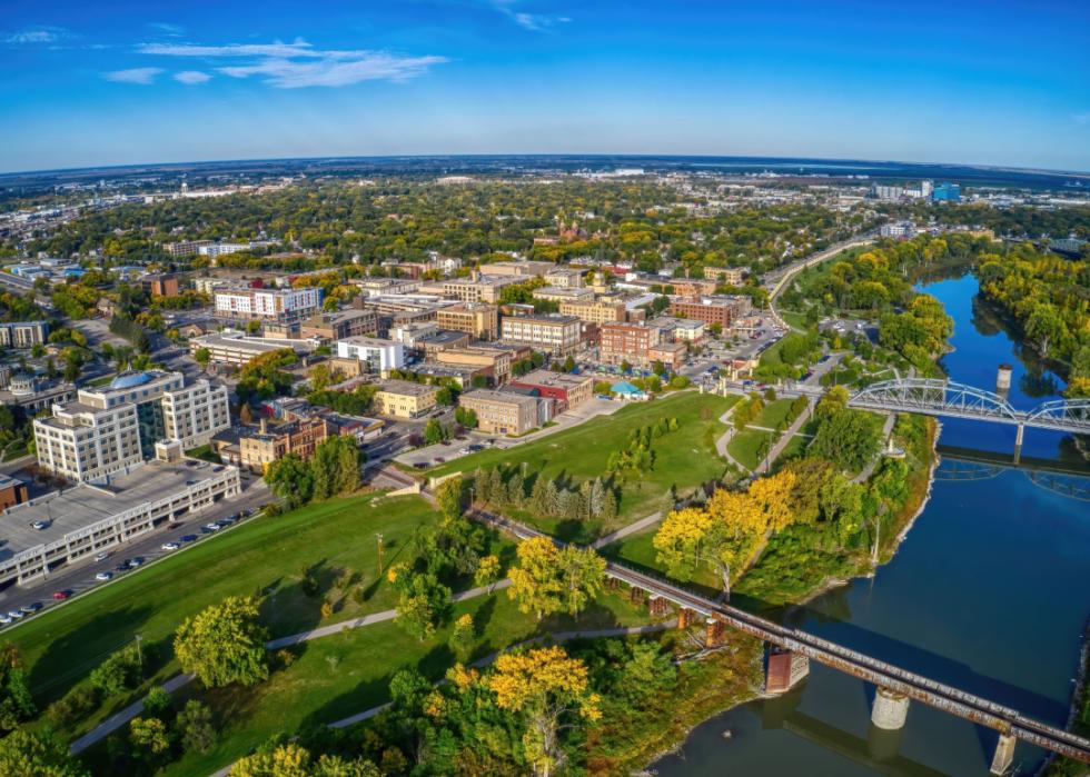 An aerial view of Grand Forks.