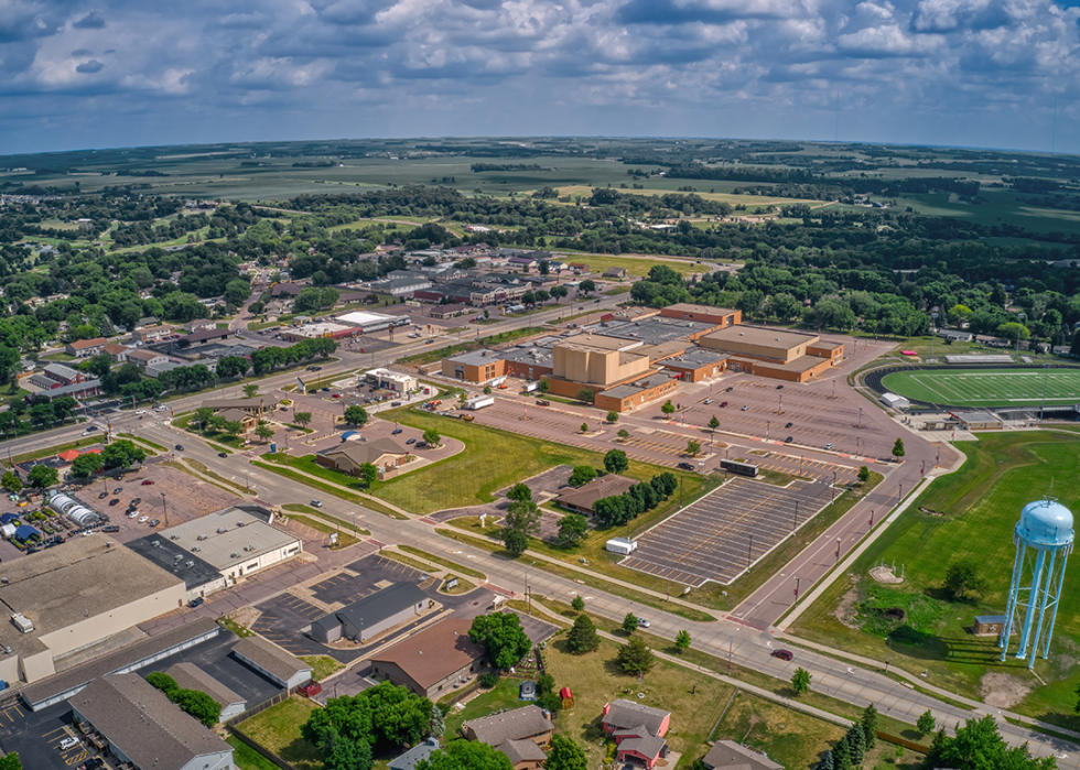 Aerial view of Brandon.