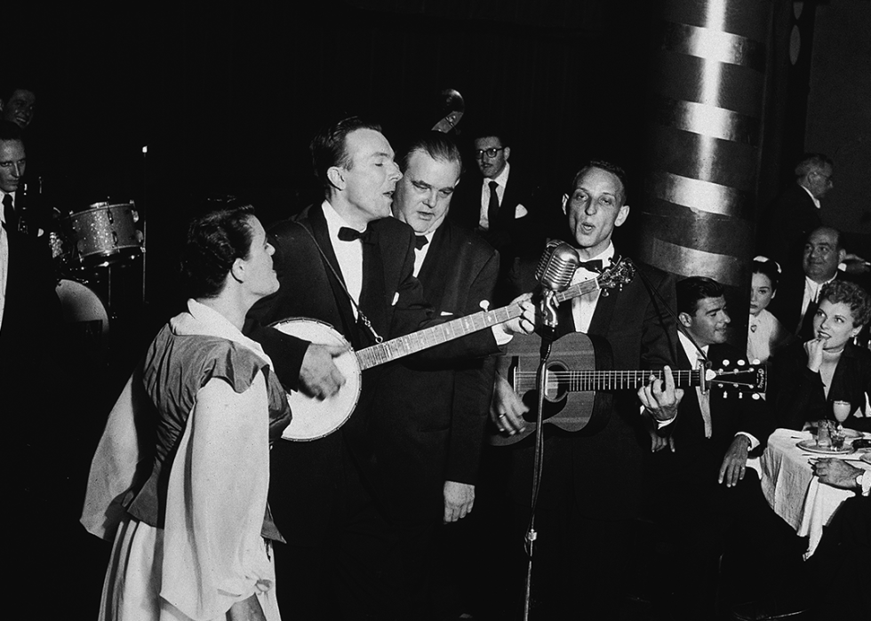 The Weavers perform at Cafe Society.