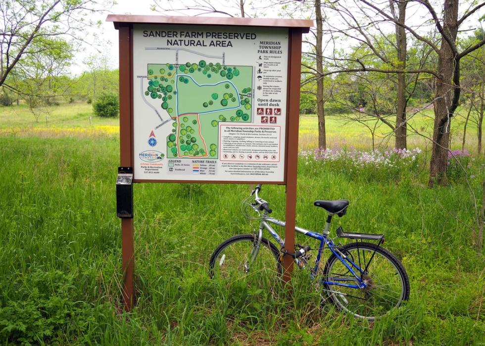 Entrance to the Sander Farm preserved natural area.