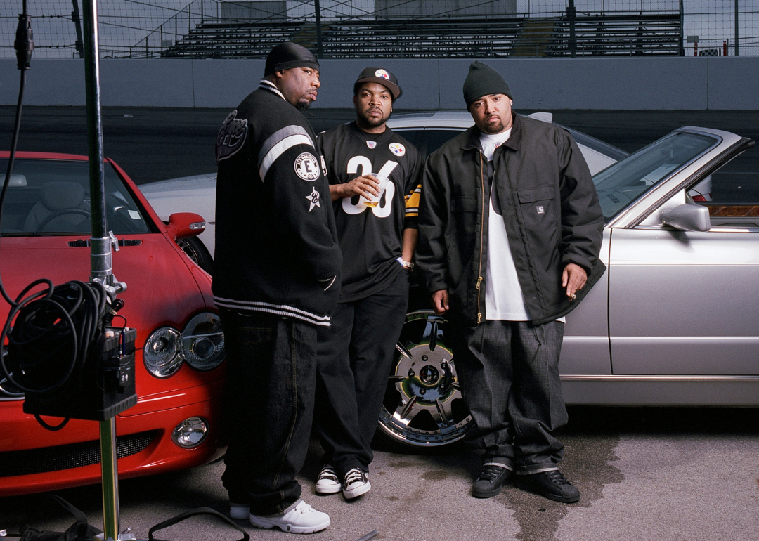Ice Cube and Westside Connection pose for a photo.