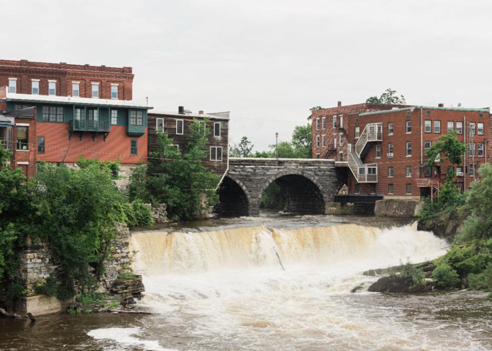 Middlebury Falls after heavy rain.