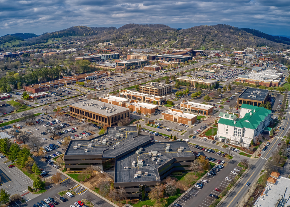 Aerial View of the Brentwood and surrounding area.