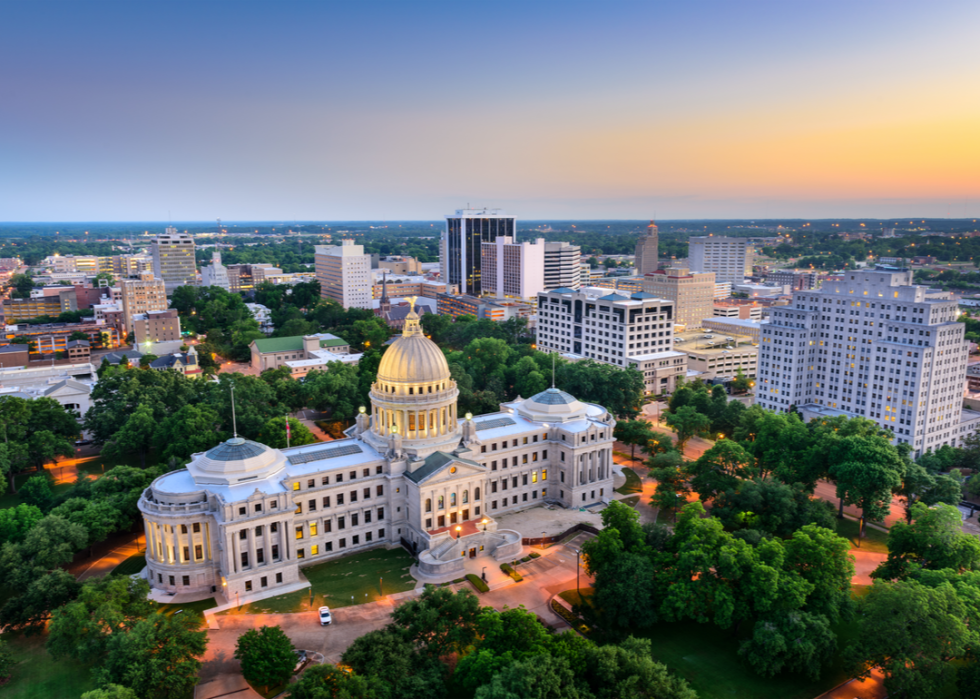 Jackson downtown cityscape at the Capitol.