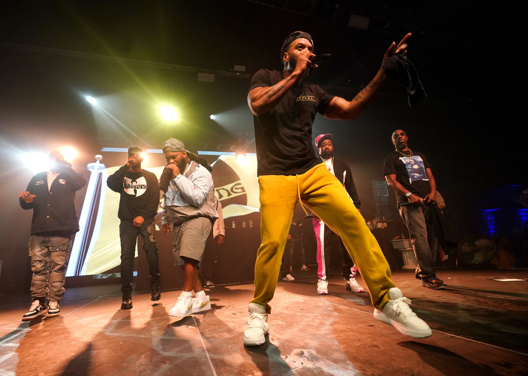 Wu-Tang Clan performing.