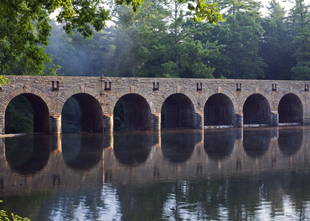 Stone bridge in Cumberland Mountain State Park.