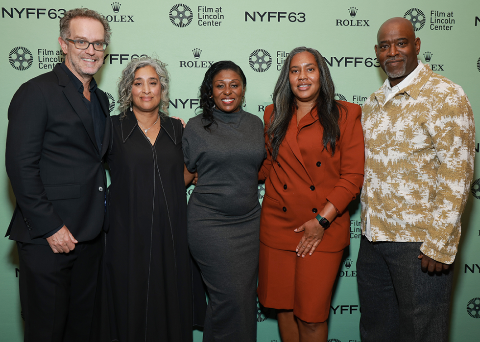Sam Bisbee, Geeta Gandbhir, Pamela Dias, Alisa Payne and Nikon Kwantu attend The Perfect Neighbor, NYFF Spotlight Premiere.