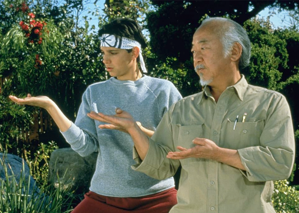 Ralph Macchio and Pat Morita in ‘The Karate Kid Part III’.
