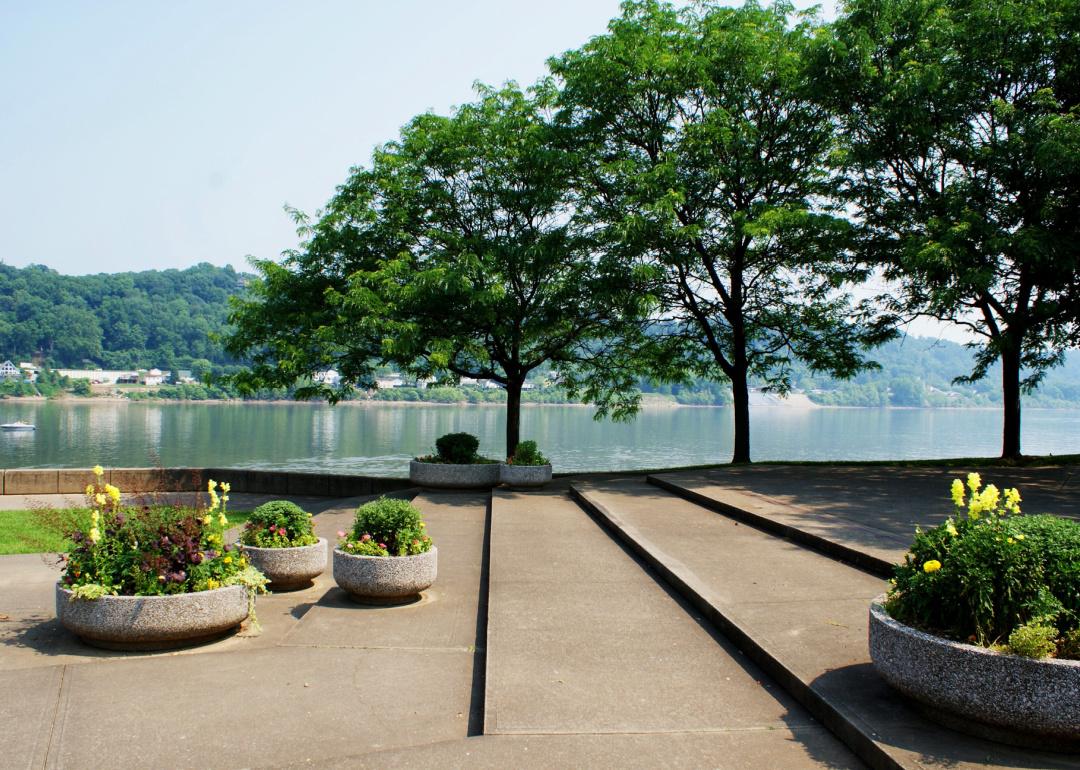 Riverfront park in Huntington.