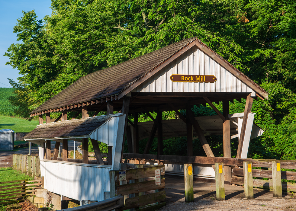 Rock Mill Bridge on a clear day.
