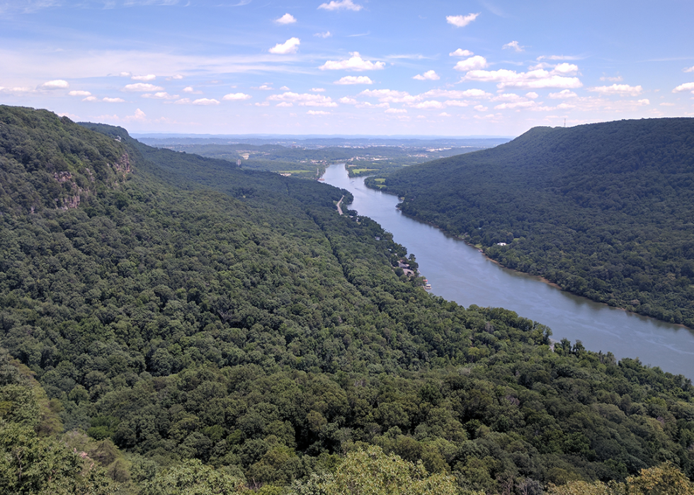View of the Tennessee River from Signal Mountain.