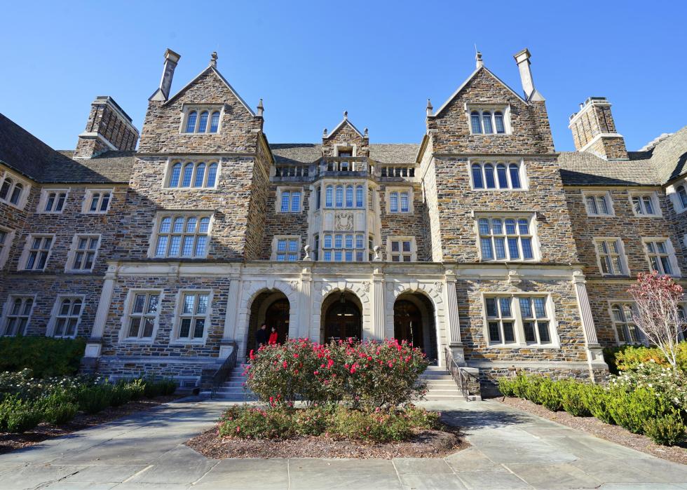 Duke University campus building exterior,