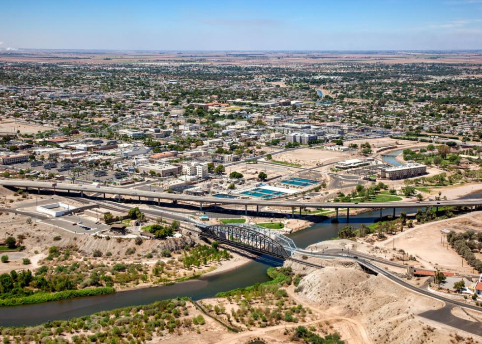 An aerial view of Yuma.