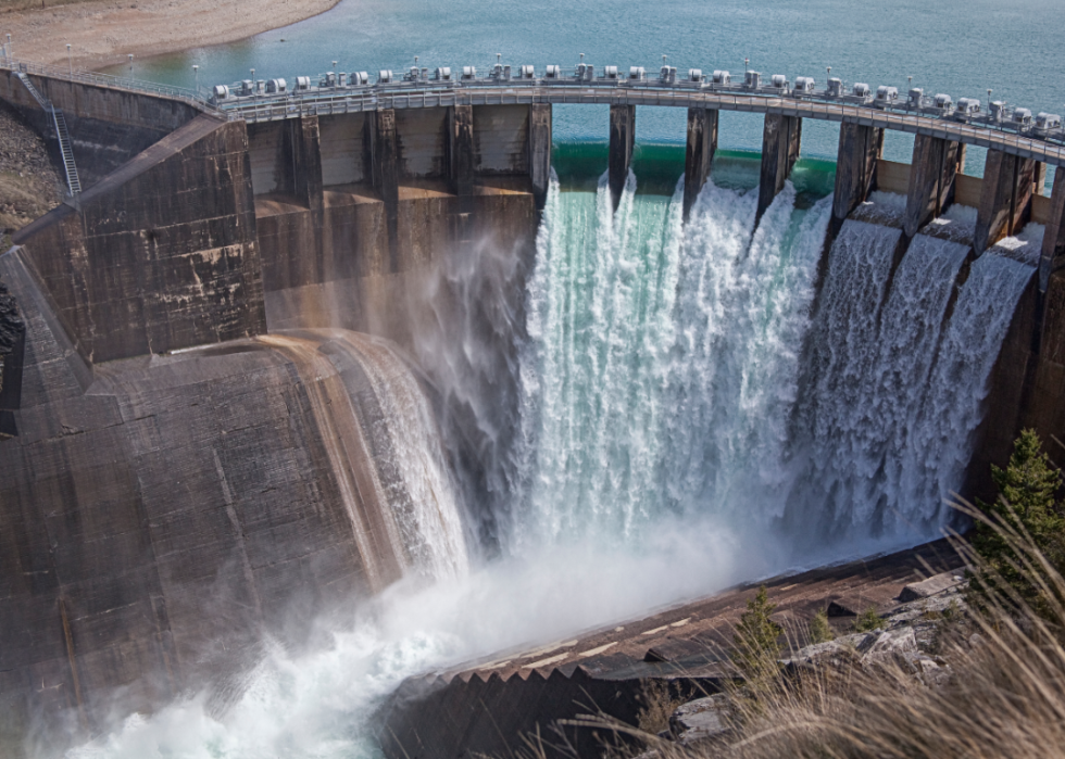 Kerr Dam on the Flathead River.