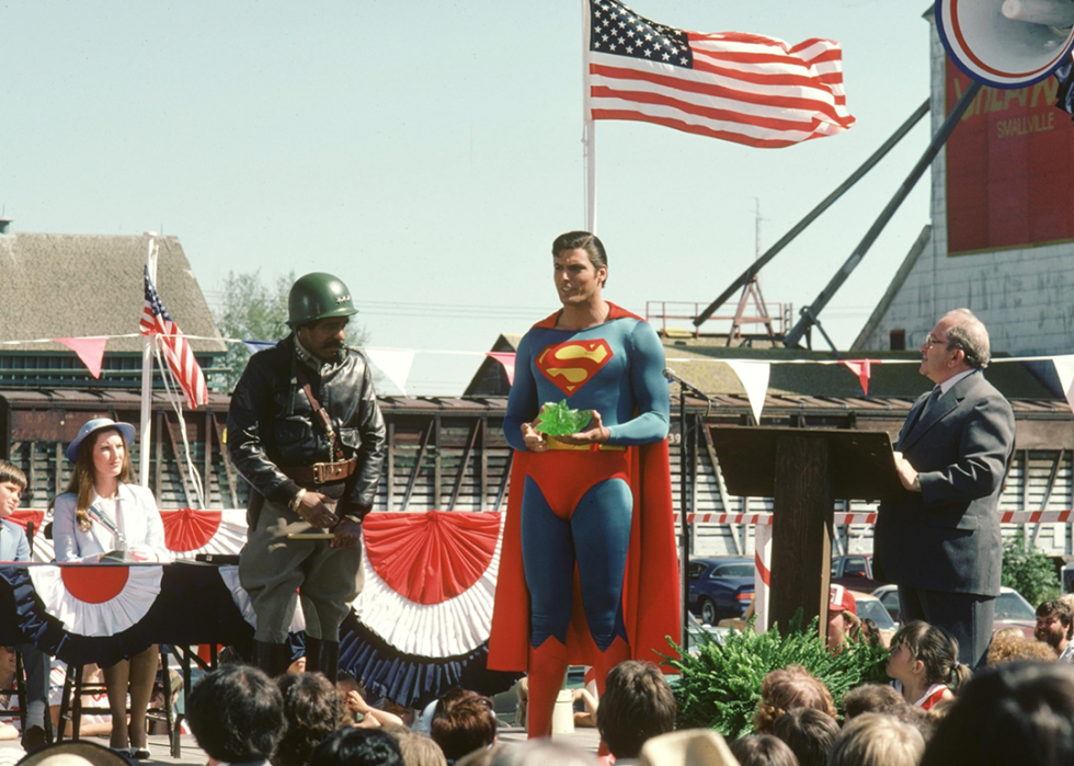 Richard Pryor and Christopher Reeve in ‘Superman III’.