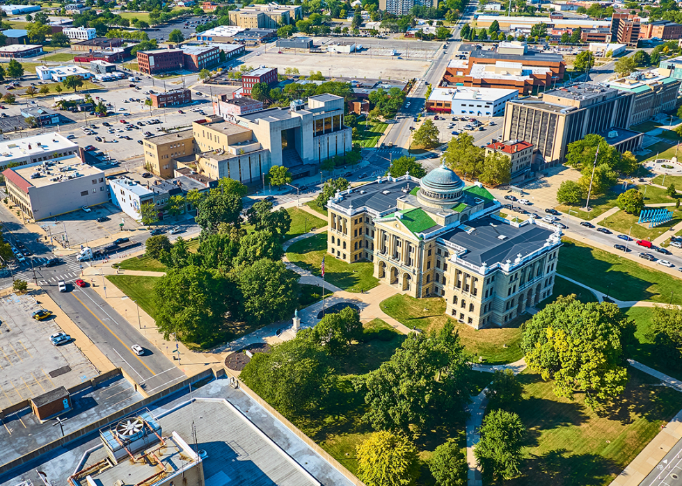 Aerial View of Toledo Ohio Courthouse.