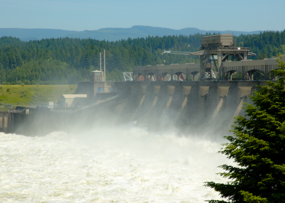 Bonneville dam on the Columbia river.