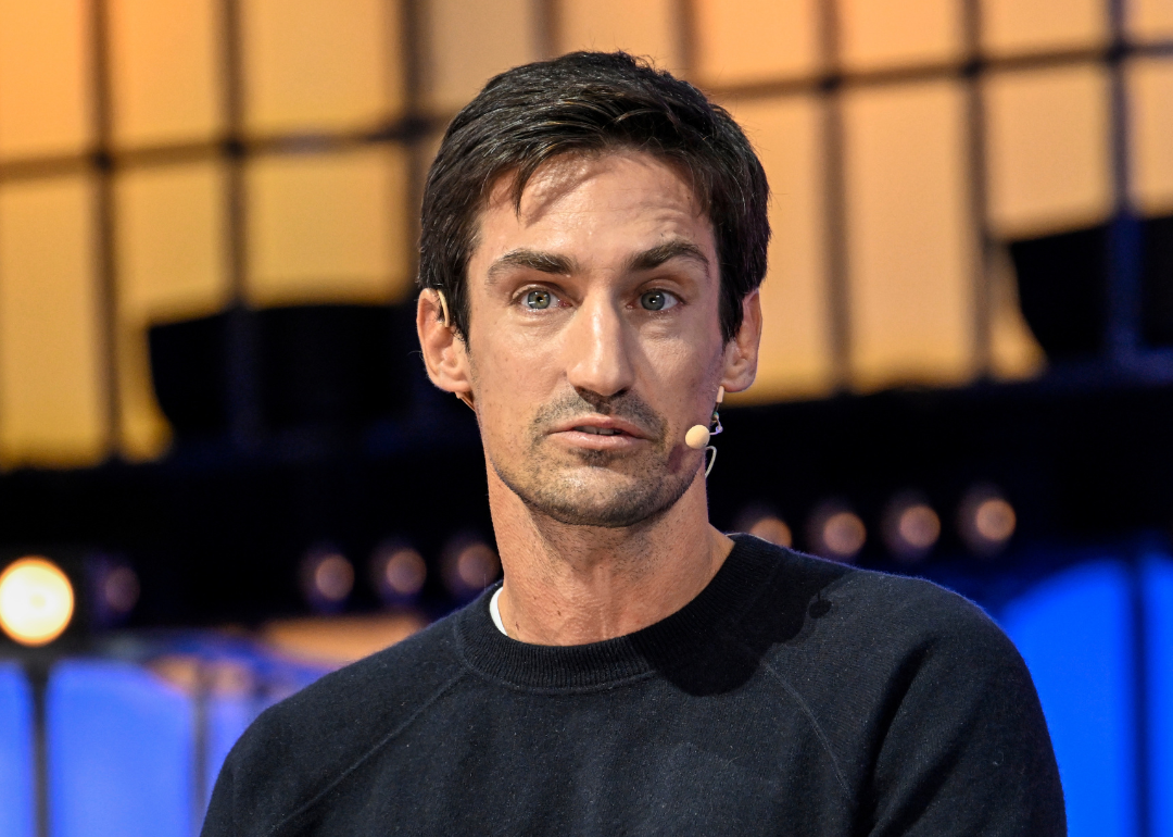Guillaume Pousaz speaks at summit.
