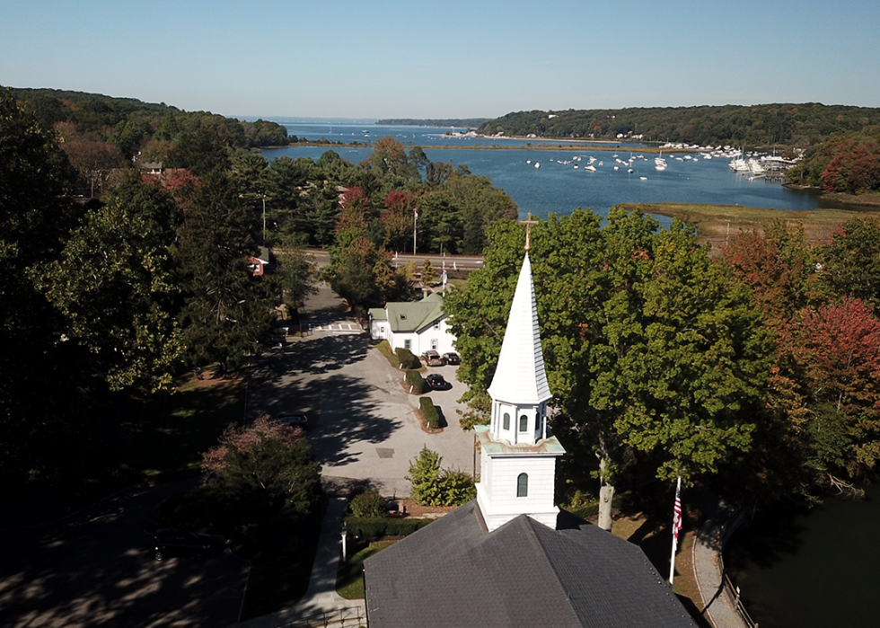 Long Island Gold Coast Summer Scene.