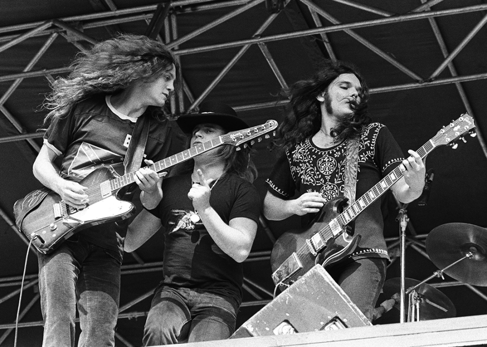 Lynyrd Skynyrd perform live at The Oakland Coliseum.