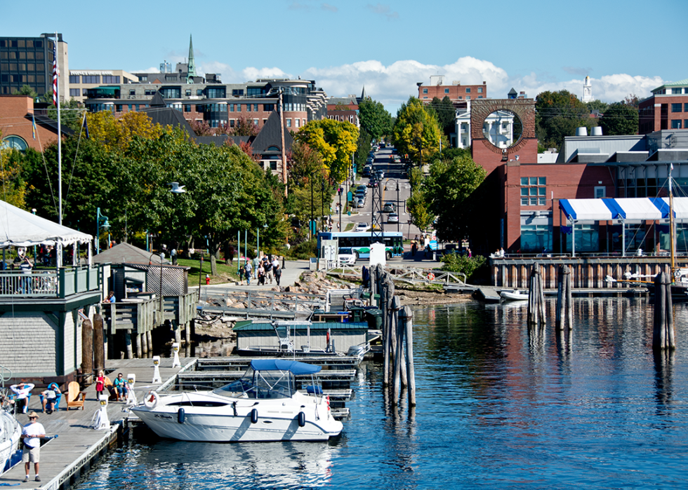 Burlington waterfront in summer.