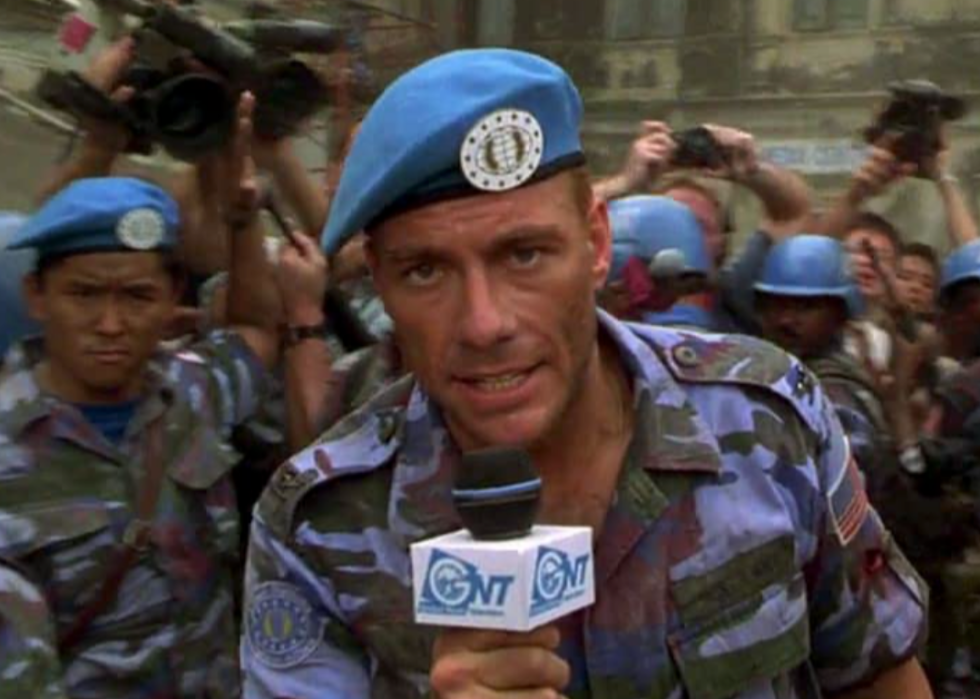 Jean-Claude Van Damme in a scene from ‘Street Fighter’.