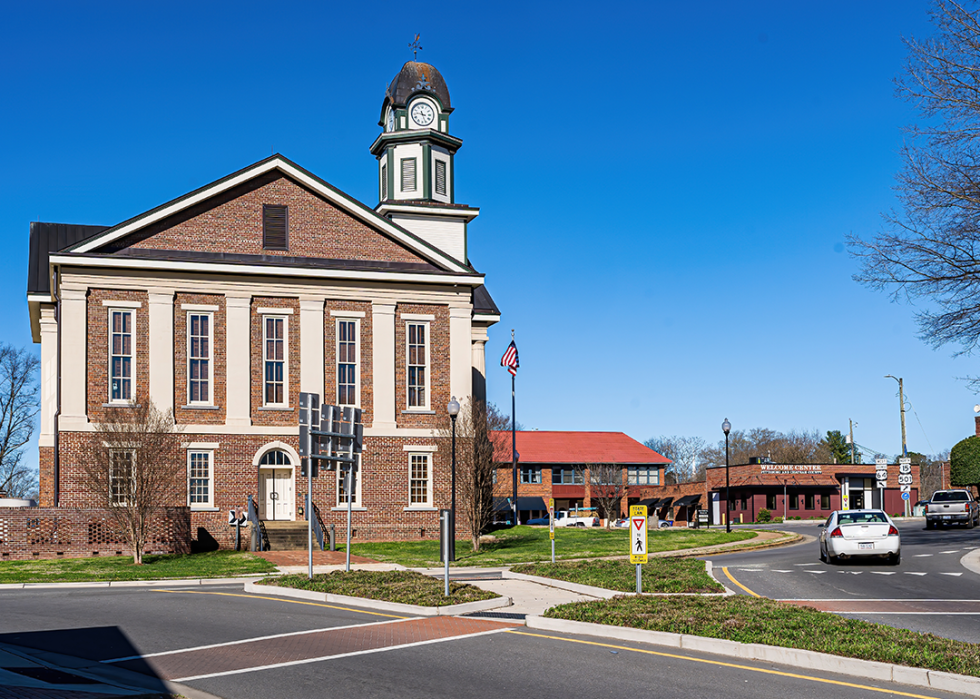 Chatham County Courthouse in downtown Pittsboro.