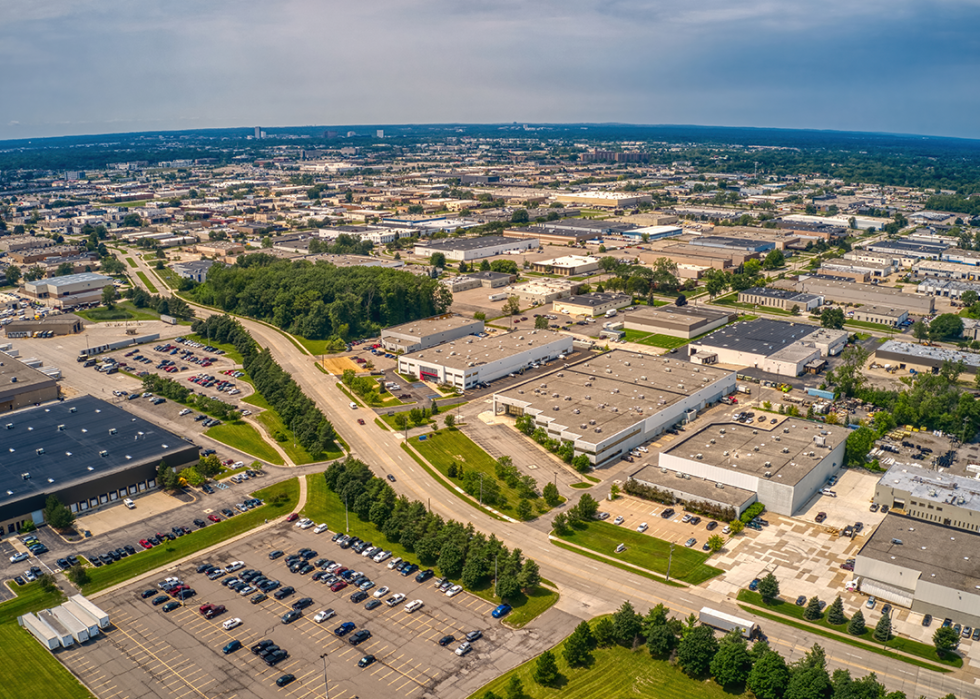 An aerial view of Warren.