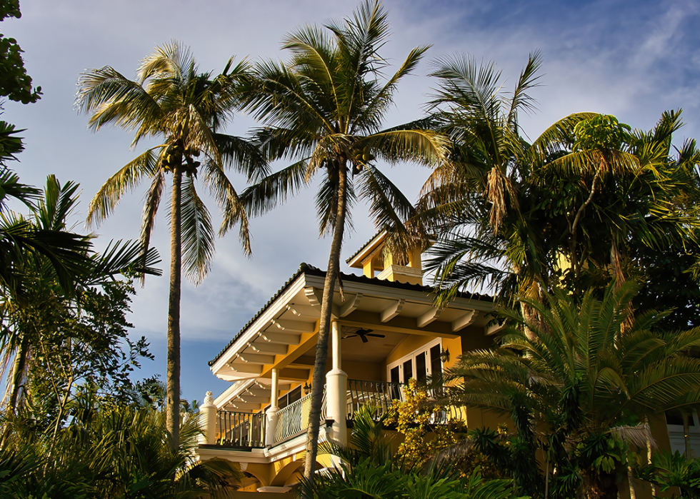 Waterfront homes on the Indian river in Indialantic.
