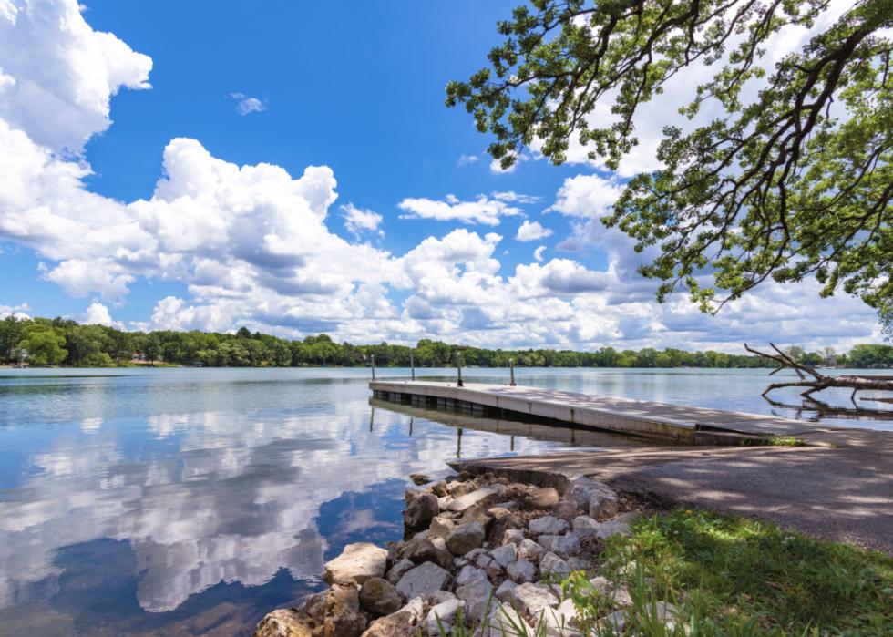 Boat launch on Genesee Lake in Waukesha County.