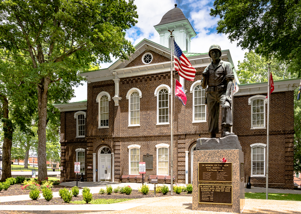 War Memorial in front of the Loudon County Courthouse.