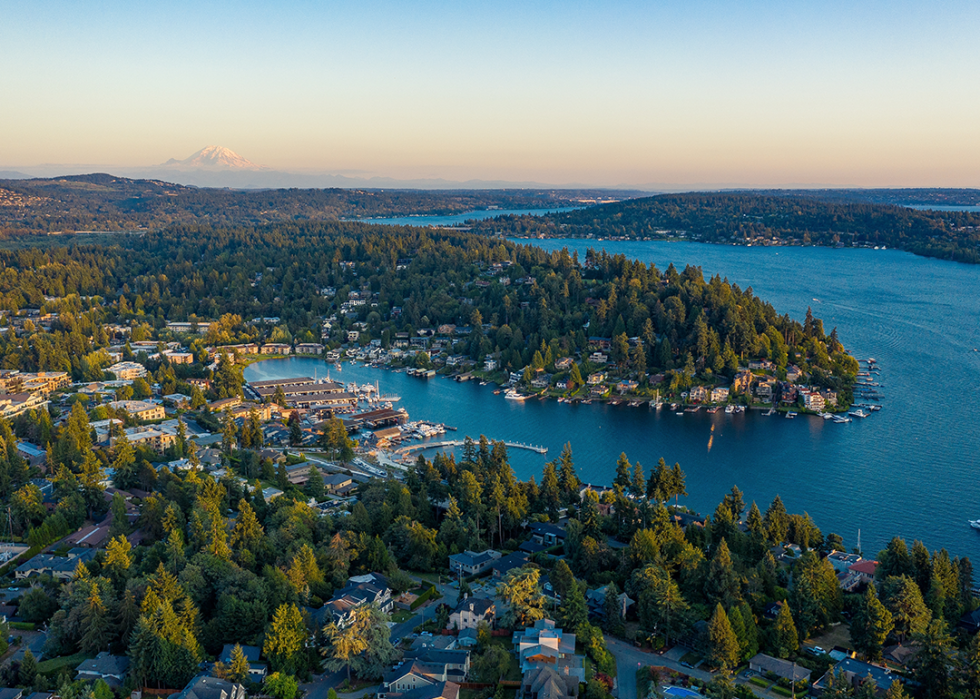 Aerial views of Bellevue.