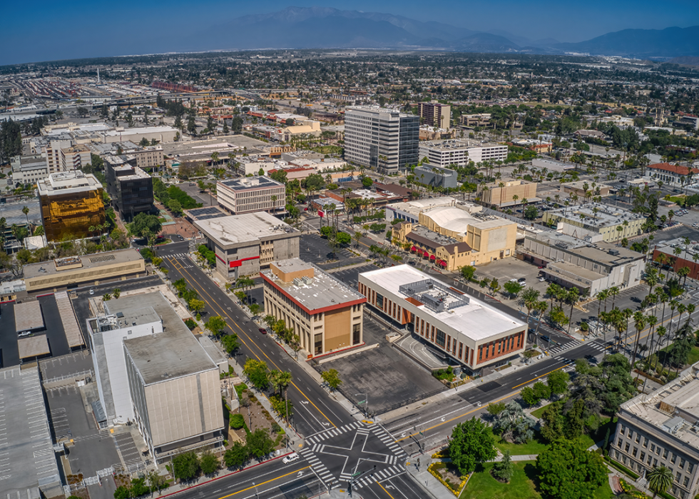 Aerial View of the Skyline of San Bernardino.