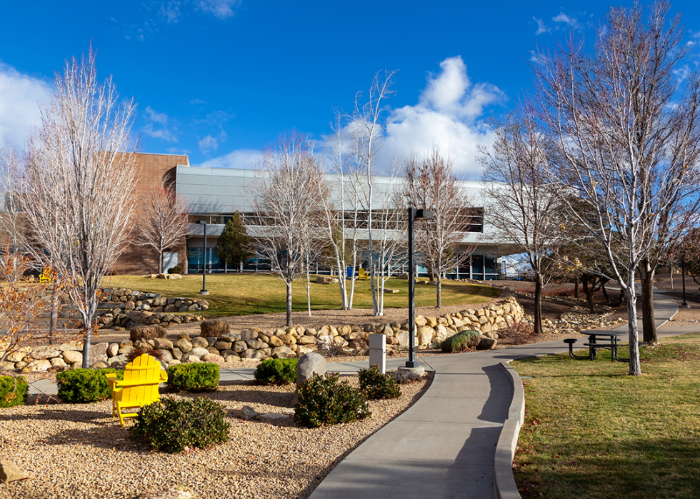 Pathway on campus at Emory Riddle Aeronautical University.