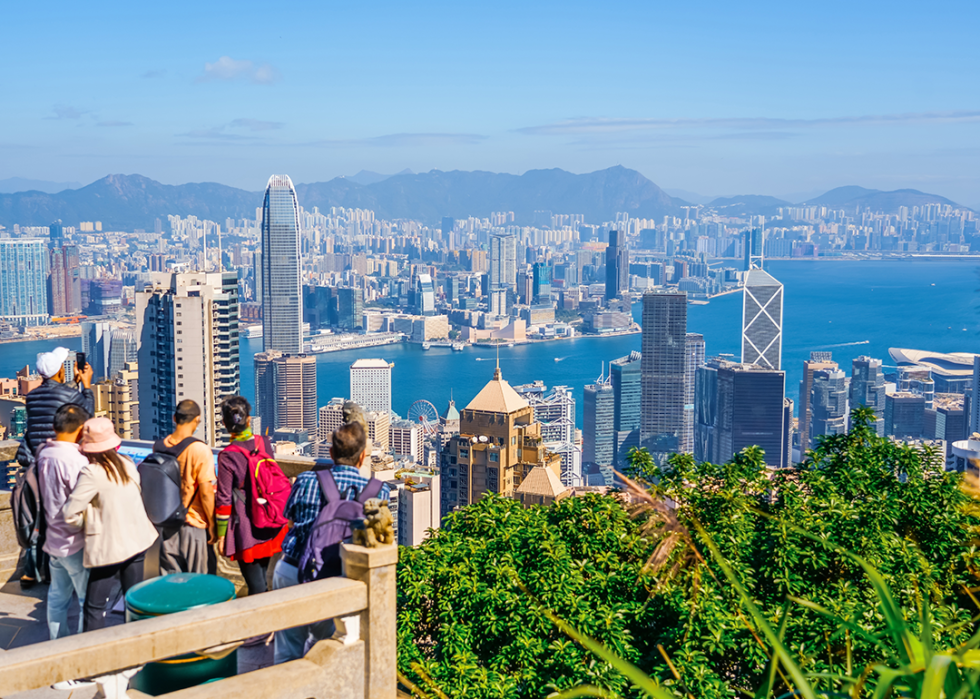 Hong Kong city view from Victoria Peak.