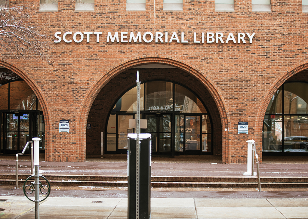 Scott Memorial Library at Thomas Jefferson University on Walnut Street.